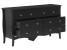 Komoda z 6 szufladami MDF metalowe uchwyty sypialnia salon czarna, 2178666