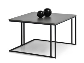 Loftowy stolik kawowy Dark xl szary grafit czarna metalowa podstawa