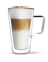 Komplet 2 Szklanek Do Kawy latte 350 ml Diva Z Uchem