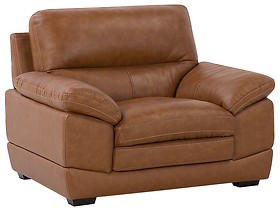 Fotel skórzany brązowy HORTEN