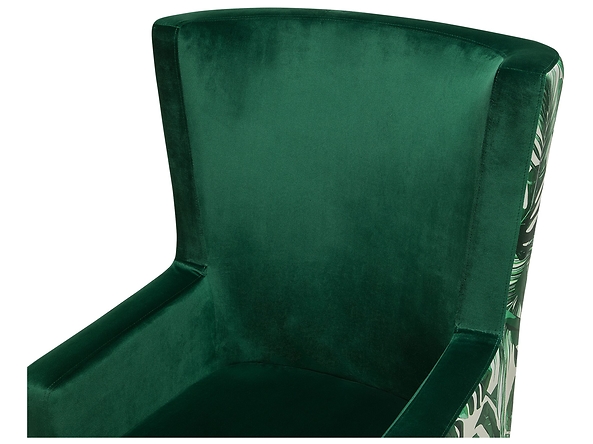 Fotel uszak welurowy zielony ONEIDA, 220038