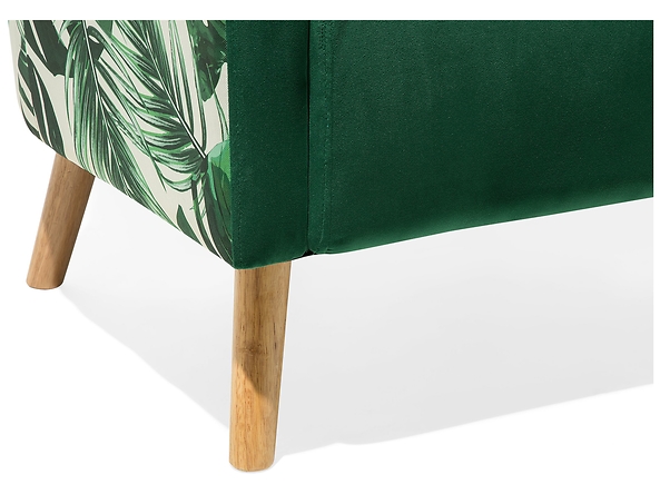 Fotel uszak welurowy zielony ONEIDA, 220041