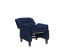 Fotel rozkładany welurowy niebieski EGERSUND, 220457