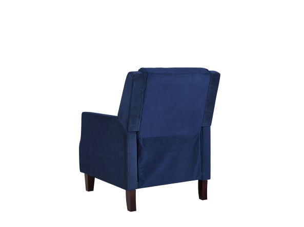 Fotel rozkładany welurowy niebieski EGERSUND, 220458