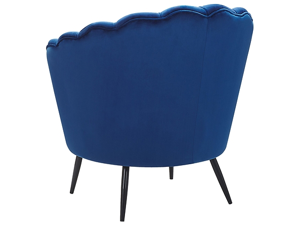 Fotel welurowy ciemnoniebieski LOVIKKA, 220508