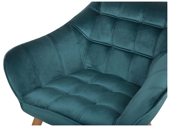 Fotel welurowy niebieski KARIS, 220627