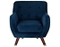 Fotel welurowy niebieski BODO, 220901