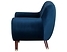 Fotel welurowy niebieski BODO, 220902