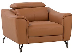 Fotel skórzany brązowy NARWIK