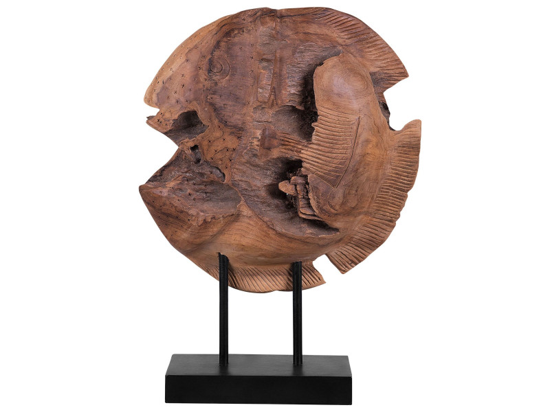 Rzeźba dekoracyjna jasne drewno PLAICE FISH, 221844