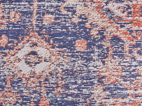 Dywan bawełniany 80 x 300 cm niebiesko-czerwony KURIN, 222388