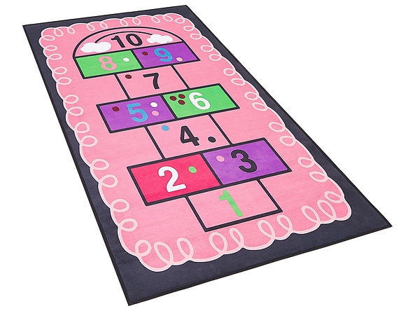 Dywan dziecięcy gra w klasy 80 x 150 cm różowy HONAZ, 222426