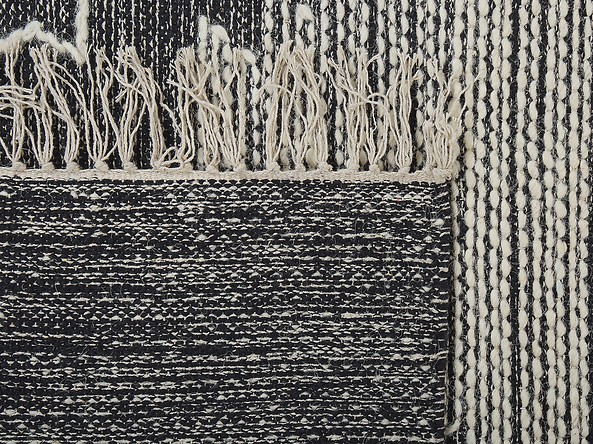 Dywan bawełniany 80 x 150 cm biało-czarny ARBAA, 222483