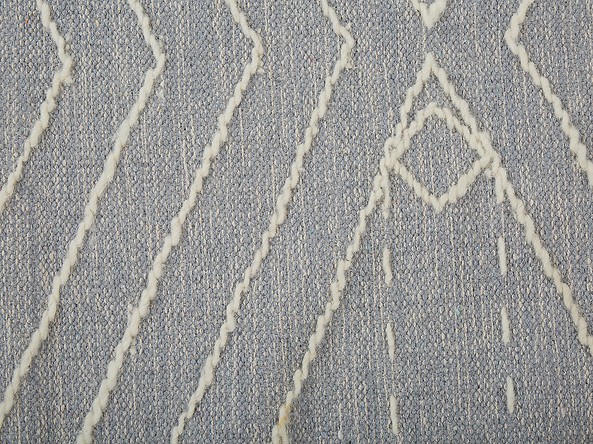 Dywan bawełniany 80 x 150 cm biało-szary KHENIFRA, 223140