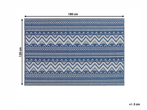 Dywan zewnętrzny 120 x 180 cm niebieski NAGPUR, 223618