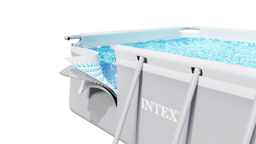 Basen ogrodowy stelażowy Intex 400x200x122 cm zestaw 18w1, 223840
