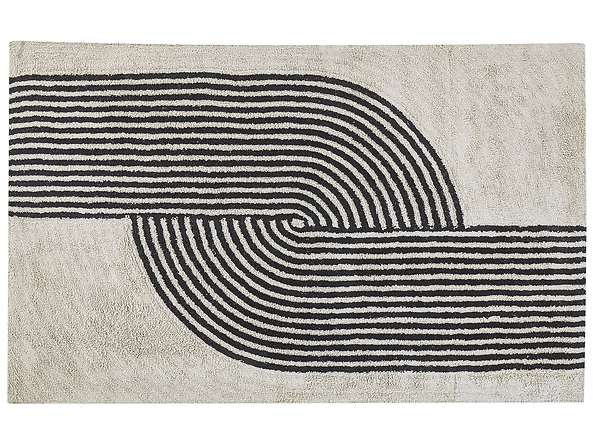 Dywan bawełniany 140 x 200 cm czarno-biały BARELI, 224496