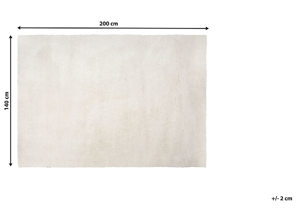 Dywan shaggy 140 x 200 cm biały EVREN, 224982