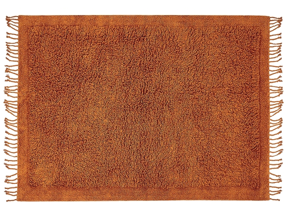 Dywan shaggy bawełniany 140 x 200 cm pomarańczowy BITLIS, 225065