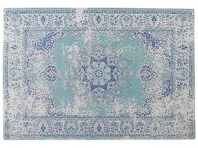 Dywan bawełniany 160 x 230 cm niebieski ALMUS