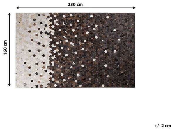 Dywan patchwork skórzany 160 x 230 cm brązowo-beżowy EYIM, 225237