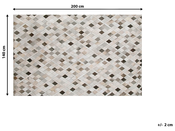Dywan patchwork skórzany 140 x 200 cm wielokolorowy HIRKA, 225249