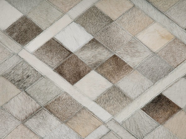 Dywan patchwork skórzany 140 x 200 cm wielokolorowy HIRKA, 225251