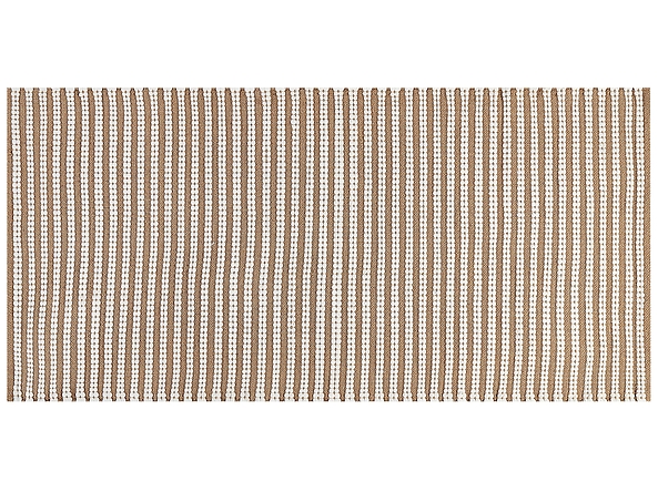 Dywan bawełniany 80 x 150 cm biały z brązowym SOFULU, 225572