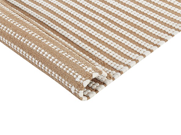 Dywan bawełniany 80 x 150 cm biały z brązowym SOFULU, 225575