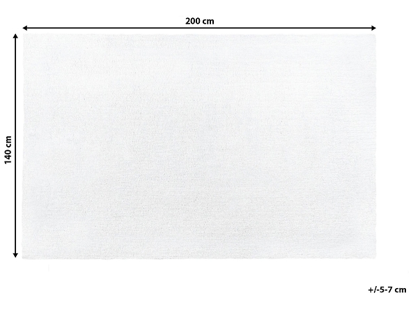 Dywan shaggy 140 x 200 cm biały DEMRE, 225704