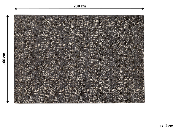 Dywan z wiskozy 160 x 230 cm szaro-złoty ESEL, 227184