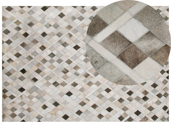 Dywan patchwork skórzany 160 x 230 cm wielokolorowy HIRKA, 227488