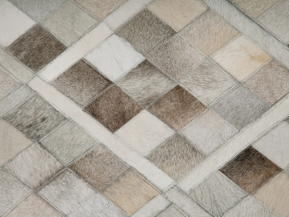 Dywan patchwork skórzany 160 x 230 cm wielokolorowy HIRKA, 227492