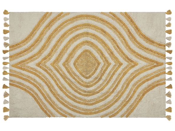 Dywan bawełniany 140 x 200 cm beżowo-żółty BINGOL, 227607