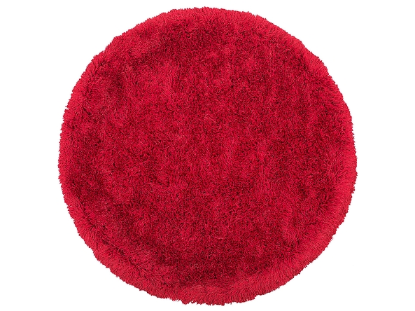 Dywan shaggy okrągły ⌀ 140 cm czerwony CIDE, 228033