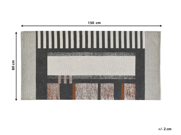 Dywan bawełniany 80 x 150 cm wielokolorowy KAKINADA, 228176