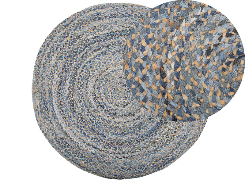 Dywan okrągły ⌀ 140 cm niebieski LEVENTLER, 228309