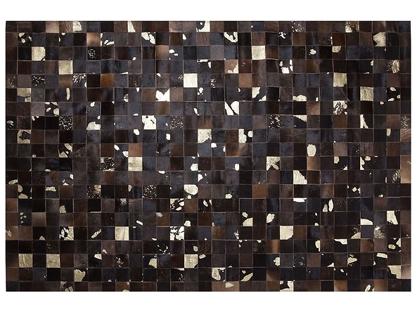Dywan patchwork skórzany 200 x 300 cm brązowy BANDIRMA, 228548