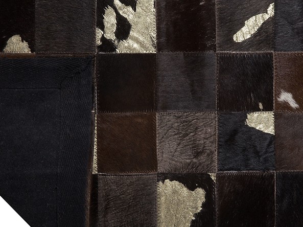 Dywan patchwork skórzany 200 x 300 cm brązowy BANDIRMA, 228550