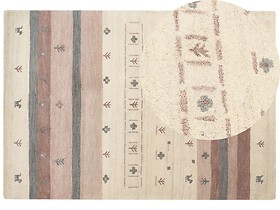 Dywan wełniany 160 x 230 cm beżowo-brązowy KARLI