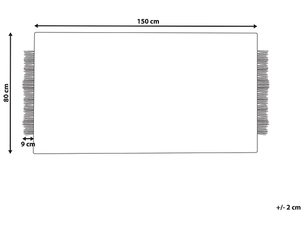 Dywan z juty 80 x 150 cm beżowy KARKIN, 228808