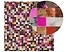 Dywan patchwork skórzany 200 x 200 cm wielokolorowy ENNE, 229242