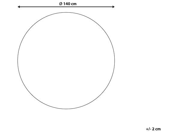 Dywan shaggy okrągły ⌀ 140 cm jasnoszary DEMRE, 229343
