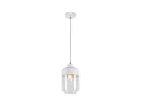 lampa wisząca Amaretto szklana biała