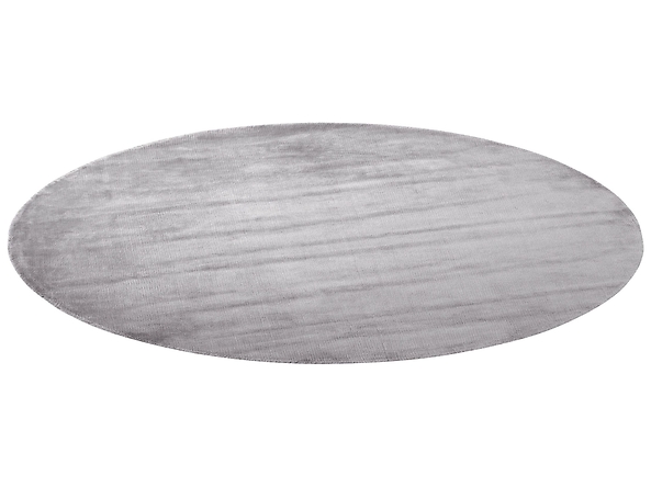 Dywan okrągły z wiskozy ⌀ 140 cm jasnoszary GESI II, 230130