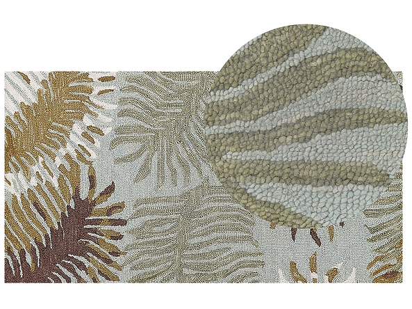 Dywan wełniany z motywem roślinnym 80 x 150 cm VIZE, 230202