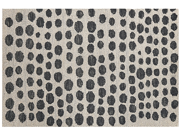 Dywan wełniany 140 x 200 cm beżowo-czarny HAVRAN, 230829