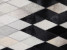 Dywan patchwork skórzany 140 x 200 cm czarno-biały MALDAN, 231170