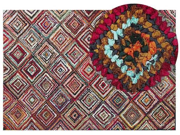 Dywan bawełniany 160 x 230 cm wielokolorowy KAISERI, 231178