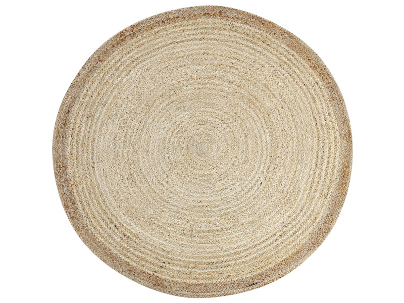Dywan okrągły z juty ⌀ 120 cm beżowy MENEMEN, 231385